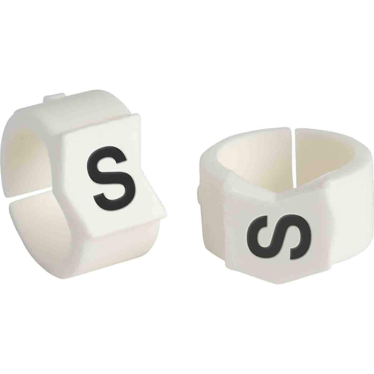 SCN45-S Black on White, Wire Marker Clip Sleeves (50 Clips)