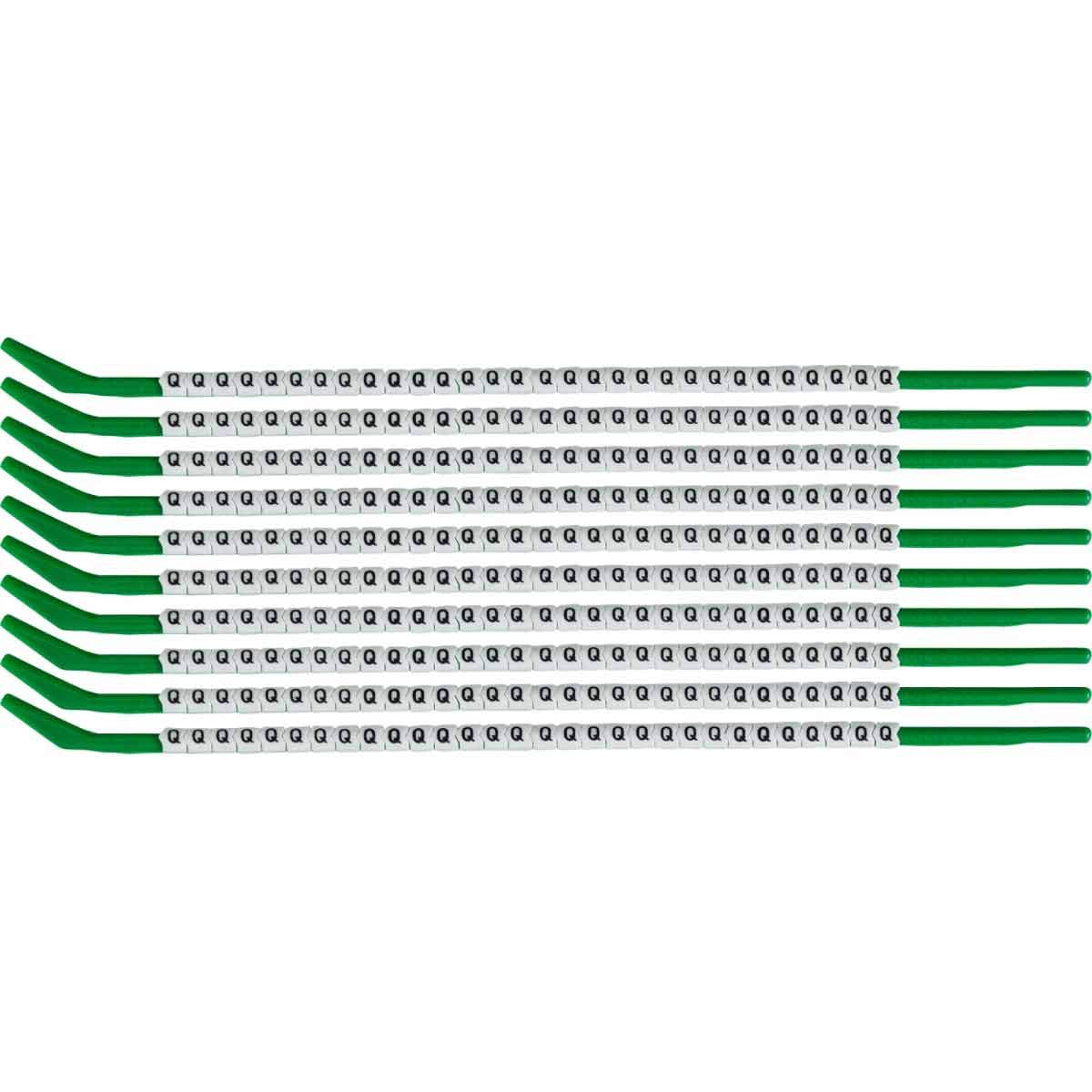 Brady SCN09-Q Black on White, Wire Marker Clip Sleeves (50 Clips)