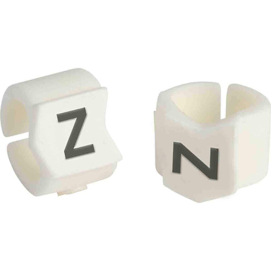 SCN23-Z Black on White, Wire Marker Clip Sleeves (50 Clips)