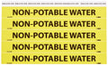 NMC C1175Y Non-Potable Water Pipe Marker