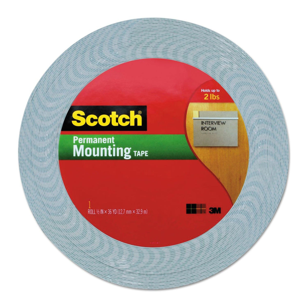 3M Double Coated Urethane Foam Tape 4016, 1" x 36 yards, Indoor Mounting, Bonding, and Attaching 1 Inches Off-White