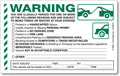 SmartSign Warning You are Illegally Parked Stickers | Pack of 50 Labels with Permanent Adhesive, 5 x 8 inch Paper, Tow Warning Parking Sticker, Hard to Remove Write-On Tickets, Green, Black and White Warning - Illegally Parked