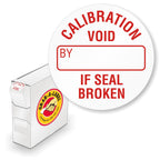 SmartSign Calibration Void If Seal Broken Tamper Resistant Vinyl Labels in Dispenser Box | Pack of 250, 0.75" x 0.75", Adhesive Vinyl Stickers 0.75" X 0.75" - Pack of 250