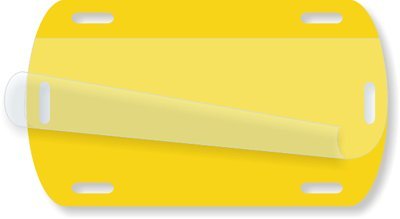SmartSign Yellow Blank Fiber Optic Cable Tags | 3.5" x 2" Self-Laminating16 mil HDPE, Pack of 50, Made in USA