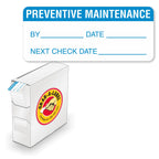 SmartSign Pack of 350 Preventive Maintenance Labels in Dispenser Box| 0.625" x 1.5" Adhesive Vinyl Stickers Adhesive Label Dispenser Box