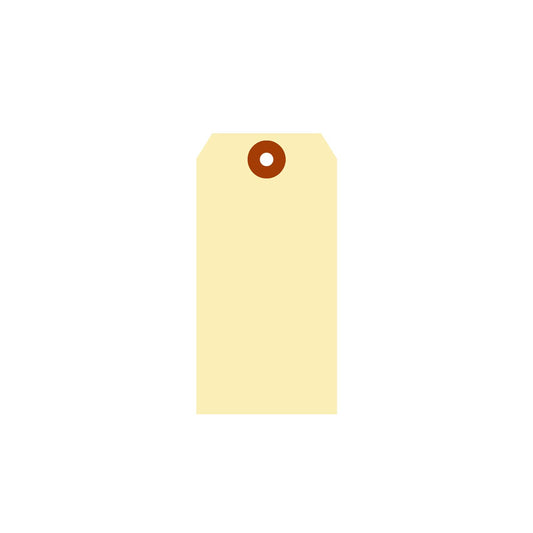 SmartSign Blank Manila Shipping Tags - Pack of 1000, Size-5, 10pt Thick Cardstock Tag, 4.75 x 2.375 inch Paper Hang Tags with Reinforced Fiber Patch (No Attachment)