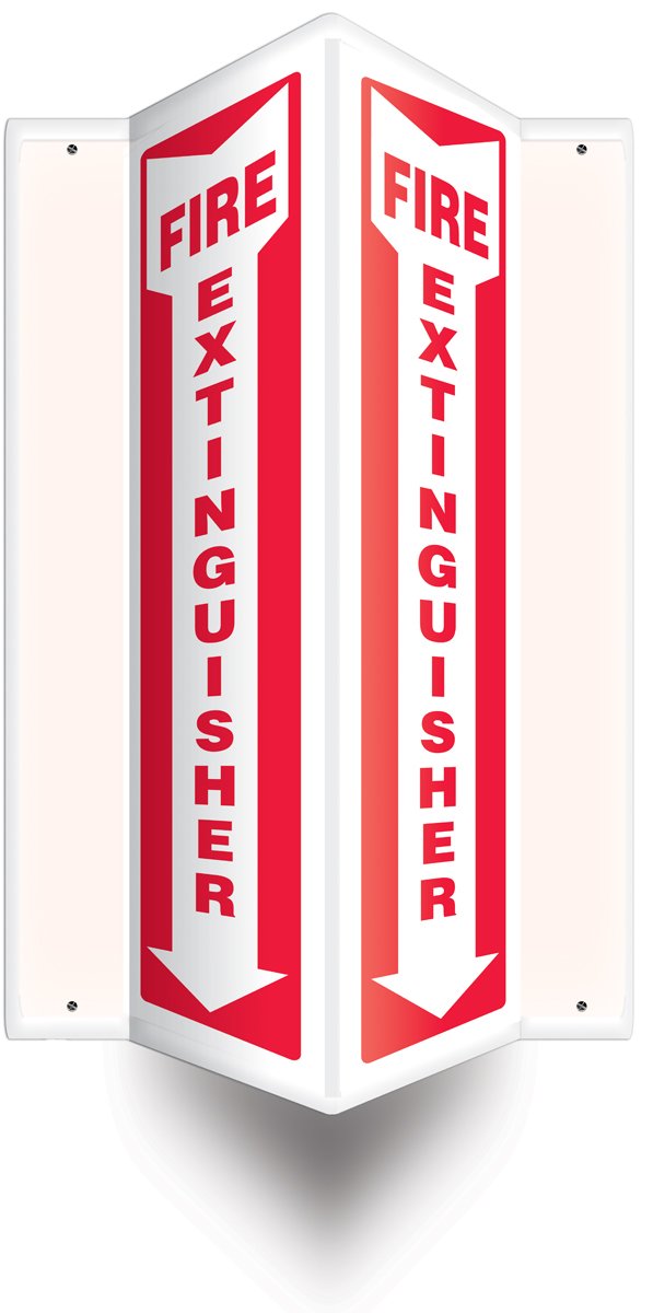 AccuformNMC Fire Extinguisher 3D Projection Sign 18"x4" (Pack of 1)