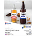 Avery® Printable Blank Rectangle Labels, 3.5" x 4.75", White, 32 Customizable Labels (22827)