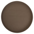Winco 16" Brown Round Fiberglass Glass Tray 15.9"