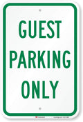 SmartSign “Guest Parking Only” Sign | 12" x 18" 3M Diamond Grade Reflective Aluminum 18" x 12"