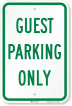 SmartSign “Guest Parking Only” Sign | 12" x 18" 3M Diamond Grade Reflective Aluminum 18" x 12"