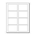 White Name Tag Labels 3 3/8" x 2 1/3" Permanent Adhesive - 800 Labels 3 3/8" x 2 1/3"