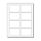 White Name Tag Labels 3 3/8" x 2 1/3" Permanent Adhesive - 800 Labels 3 3/8" x 2 1/3"