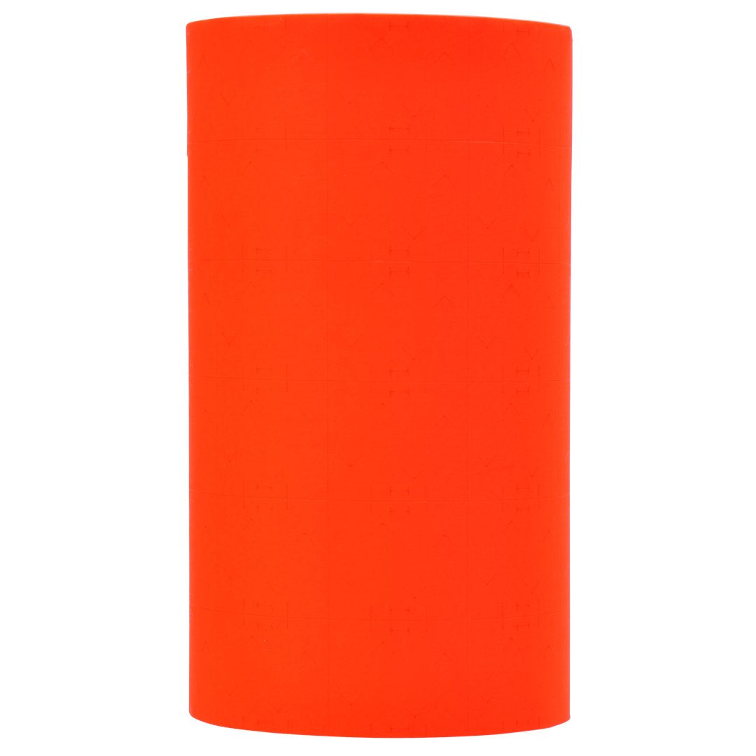 Fluorescent Red Pricing Labels to fit Monarch® 1151®, 1152®, 1153®, 1175®, 1176®, and 1177® Pricers. 6 Rolls with 1 Free Ink Roller.