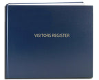 BookFactory Visitor Log Book Register, Blue, Hardbound, 120 Pages