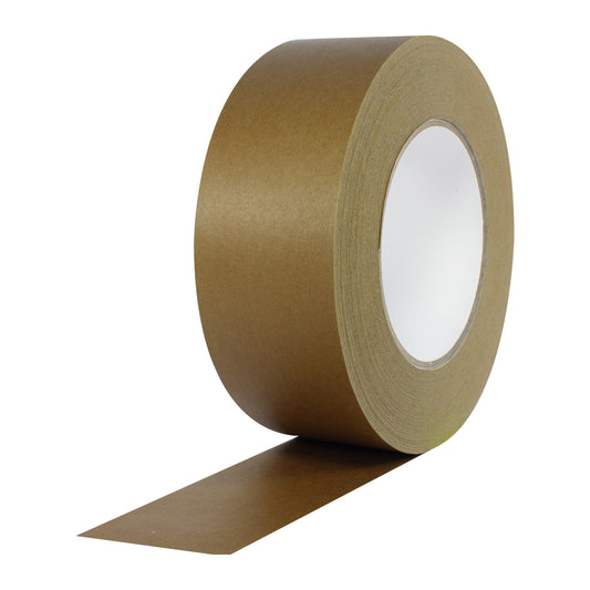 ProTapes Pro 184HD Rubber High Tensile Kraft Flatback Carton Sealing Tape with Paper Backing, 7 mils Thick, 55yds (50m) Length x 2" (48mm) Width, Dark Brown (Pack of 1) 165 Foot (Pack of 1)