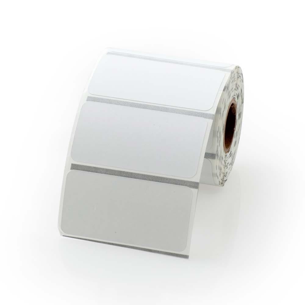 All-purpose Zebra 2x1-inch permanent adhesive polypropylene labels by Labelvalue, shown on a plain background.
