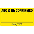 ABO and Rh confirmed medical record labels by Labelvalue, featuring clear medical information and barcode on white labels.