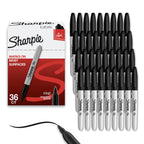 Sharpie Permanent Markers, Bulk Set, Fine Tip Markers, For Plastic, Metal, Wood, And More, Black, 36 Count 1