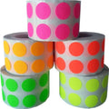 Fluorescent color-coding dot stickers by , 1/2 inch size, bright labels for organizing and color coding.