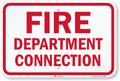 SmartSign "Fire Department Connection" Sign | 12" x 18" 3M Engineer Grade Reflective Aluminum