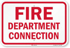 SmartSign "Fire Department Connection" Sign | 12" x 18" 3M Engineer Grade Reflective Aluminum