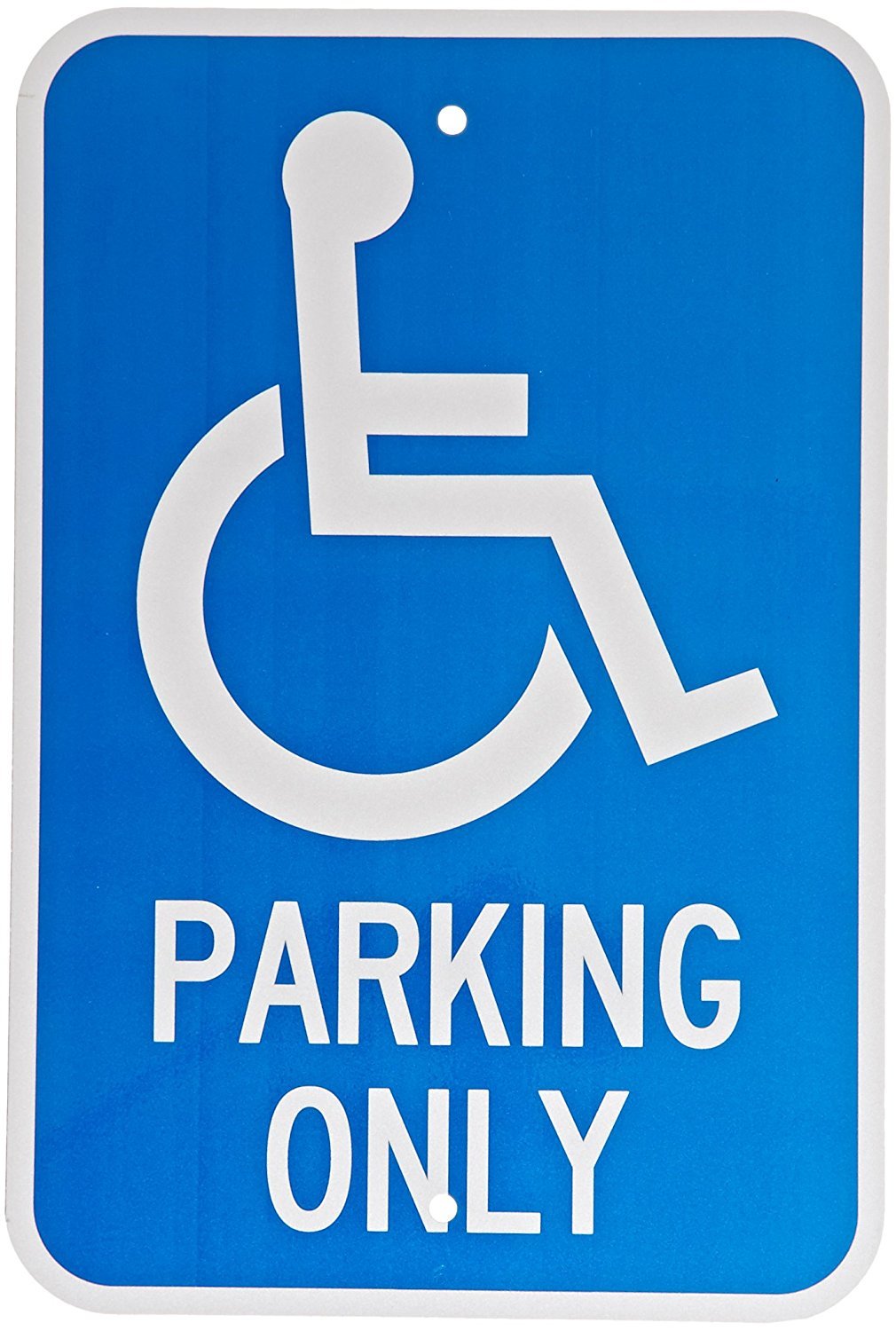 SmartSign - K-1437-HI-12x18 Handicap Parking Only Sign By | 12" x 18" 3M High Intensity Grade Reflective Aluminum HI Reflective