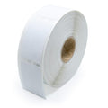 White 1"x1.5" LabelValue library book spine labels for Dymo LabelWriter 450 series, 750 labels per roll, all-purpose library labels.