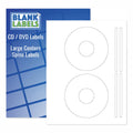 Blank Labels CD/DVD Inkjet Permanent | Laser Print Compatible | 25 Sheets 5824 Template