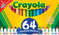 Crayola Washable Broad Line Marker Variety Set (64ct), Teacher School Supplies for Toddlers & Kids, Ultra-Clean, Window, & Gel FX Markers for Kids, 3+ 1 Count (Pack of 1)