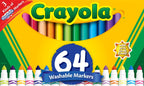Crayola Washable Broad Line Marker Variety Set (64ct), Teacher School Supplies for Toddlers & Kids, Ultra-Clean, Window, & Gel FX Markers for Kids, 3+ 1 Count (Pack of 1)
