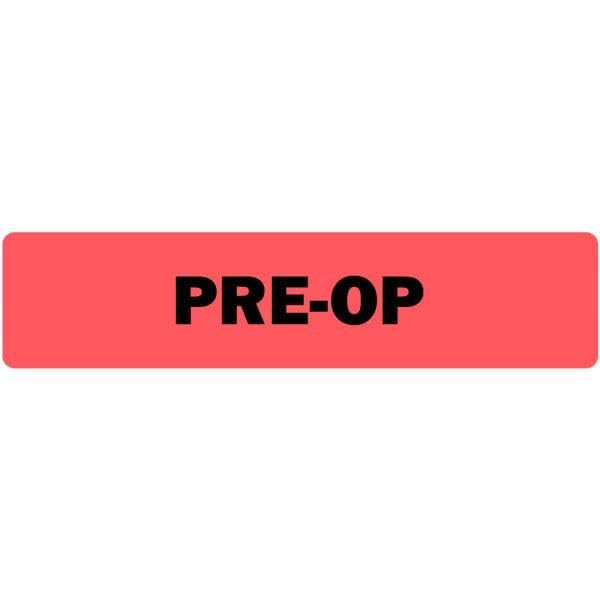 Medical record labels by LabelValue, pre-op medical labels, .375"x1.625", 500 per roll, designed for medical documentation.