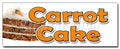 48" Carrot Cake Decal Sticker Carrots Sweet Cake Cream Cheese Raisins Icing