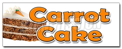 48" Carrot Cake Decal Sticker Carrots Sweet Cake Cream Cheese Raisins Icing