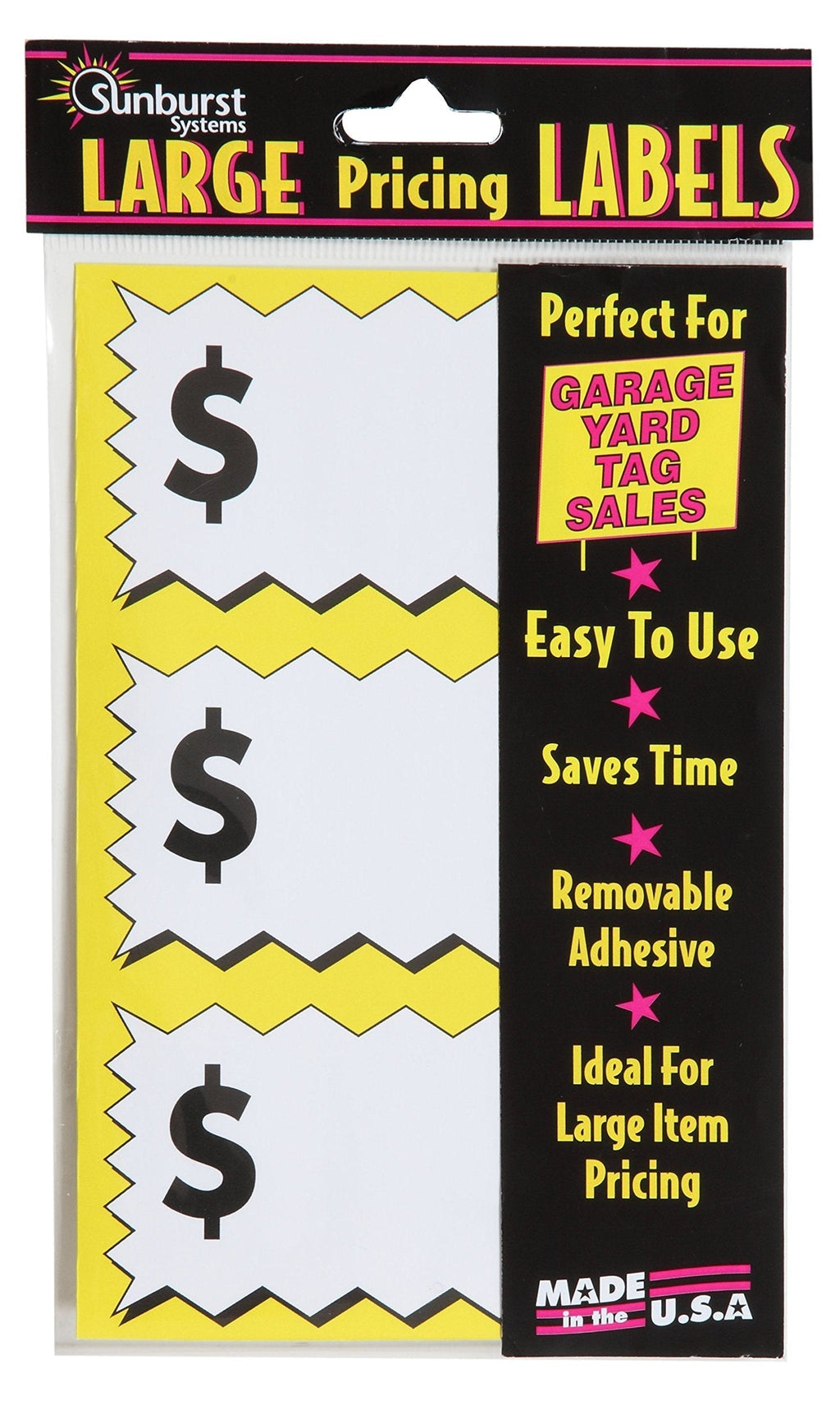 Sunburst Systems 7071 large pricemarker labels with space to write prices, 75 count, for retail item pricing.