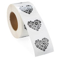 250 Black Paw Print Heart-Shaped Stickers for Animal Causes - Stickers for Pet Lovers, Pet Businesses, Animal Clinics, Labels, Scrapbooks and More! Black Paw Print Heart-shaped Sticker 1 Roll – 250 Stickers