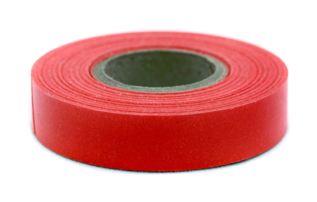 ChromaLabel red washi tape 1/2 inch wide, 41.7 feet long, perfect for arts, crafts, and labeling projects.