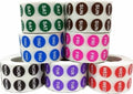 Small color-coded day of the week stickers , 7,000 adhesive labels in assorted colors.