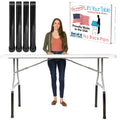 Lift Your Table® Folding Table Risers - Bar Height (Movable Foot) - Made in the USA, Heavy Duty, Sturdy, Portable, Easy-to-Use Extensions Raise Bent Leg Folding Tables (Set of 4) Bar Height (Movable Foot)