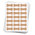 105 Dog Bone Stickers and Labels, 2.4 x 1.1 Inches 105 Labels Brown Kraft