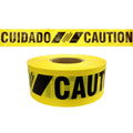 Reinforced Barricade Tape, 3 in x 500 ft, Caution/Cuidado, Yellow