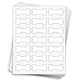 105 Dog Bone Shaped Printable Labels, 2.4 x 1.1 inches 105 Labels Uncoated White