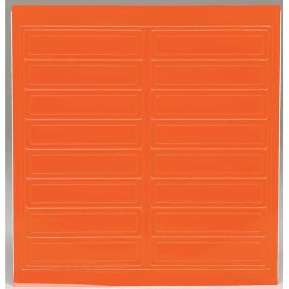 AccuformNMC Adhesive Retro-Reflective Hard Hat Helmet Stickers Red Orange