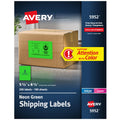 Avery® Printable Shipping Labels, 5-1/2" x 8-1/2", Neon Green, Laser & Inkjet Compatible, 200 Blank Labels Total, Great for Branding, Mailing, Organizing, and More (5952) 200 labels