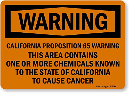 SmartSign - S-6180-AL-10 California Proposition 65 Warning Sign by | 7" x 10" Aluminum