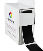 ChromaLabel 1 x 3 Inch Black Rectangle Labels, 250/Box 1" x 3"