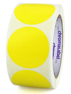 ChromaLabel 2 inch Color-Code Dot Labels | 500/Roll (Yellow) 2" Yellow