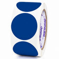ChromaLabel 2 Inch Round Dark Blue Dot Stickers, 500/Roll 2"
