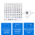 Green ChromaLabel 1 x 3/4 inch alphabet stickers on 10 sheets, ideal for color-coding and organizing projects.