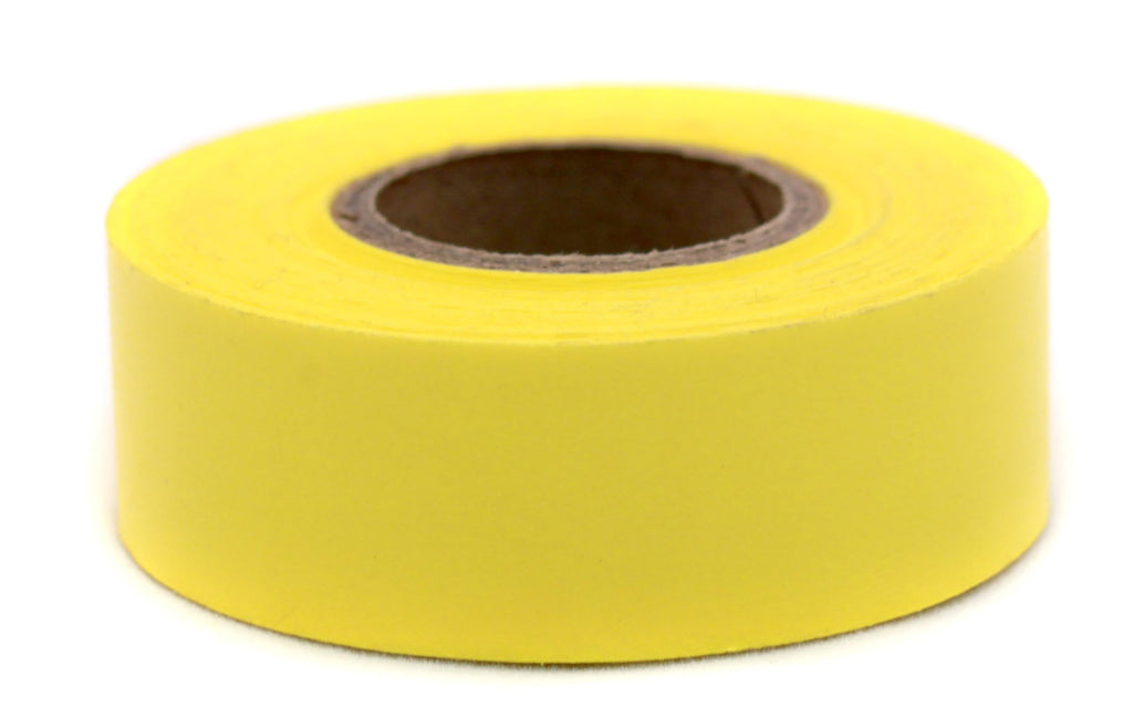 Yellow ChromaLabel 0.75-inch clean remove color code tape roll, 500 inches long, used for color-coding labels and organization.